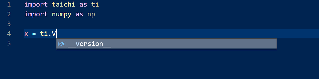 Vscode Code Autocompletion For Taichi Seems Not Working 